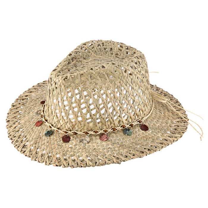 Straw Beaded Band Sun Hat