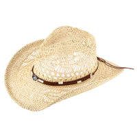 Braided Band Turquoise Accent Straw Cowboy Hat