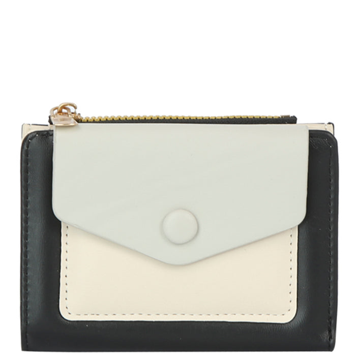 Santorini Two Tone Design Wallet - Black/Sage