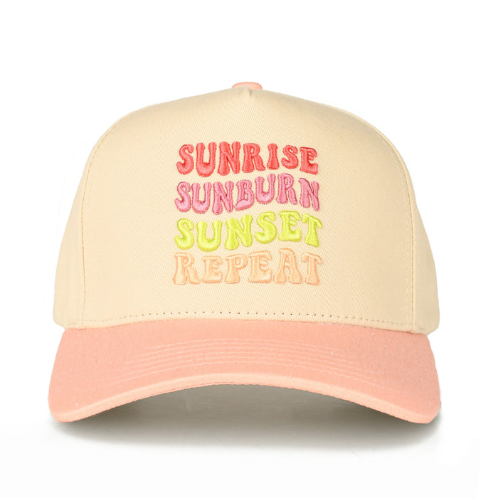 Sunrise Sunburn Sunset Repeat Hat