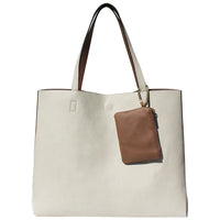 2in1 Simple Tote Bag With Coin Purse Set - Antique White - Shoulder Bags