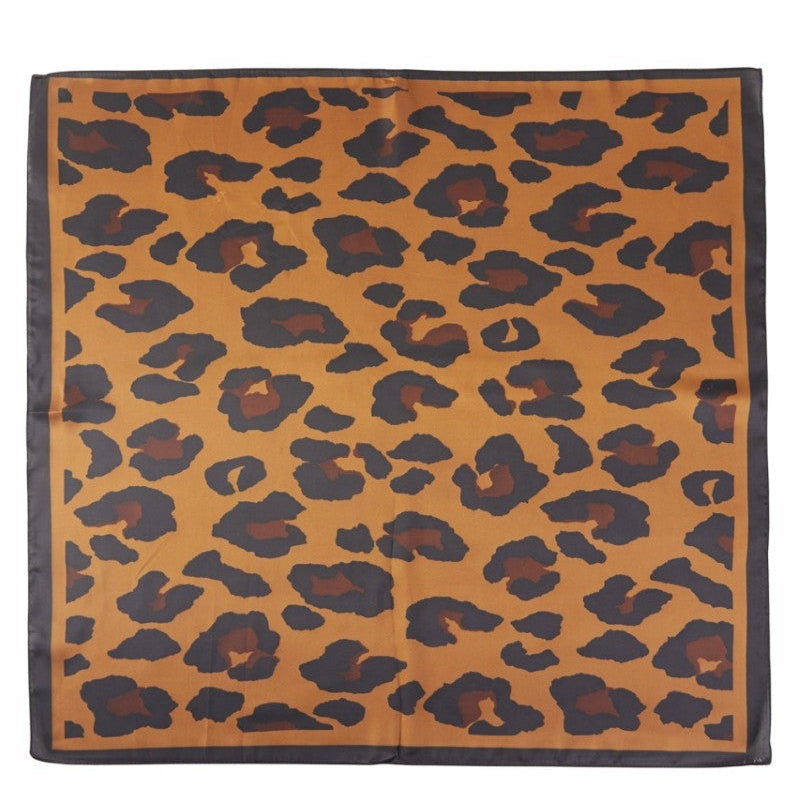 Leopard Print Square Scarf