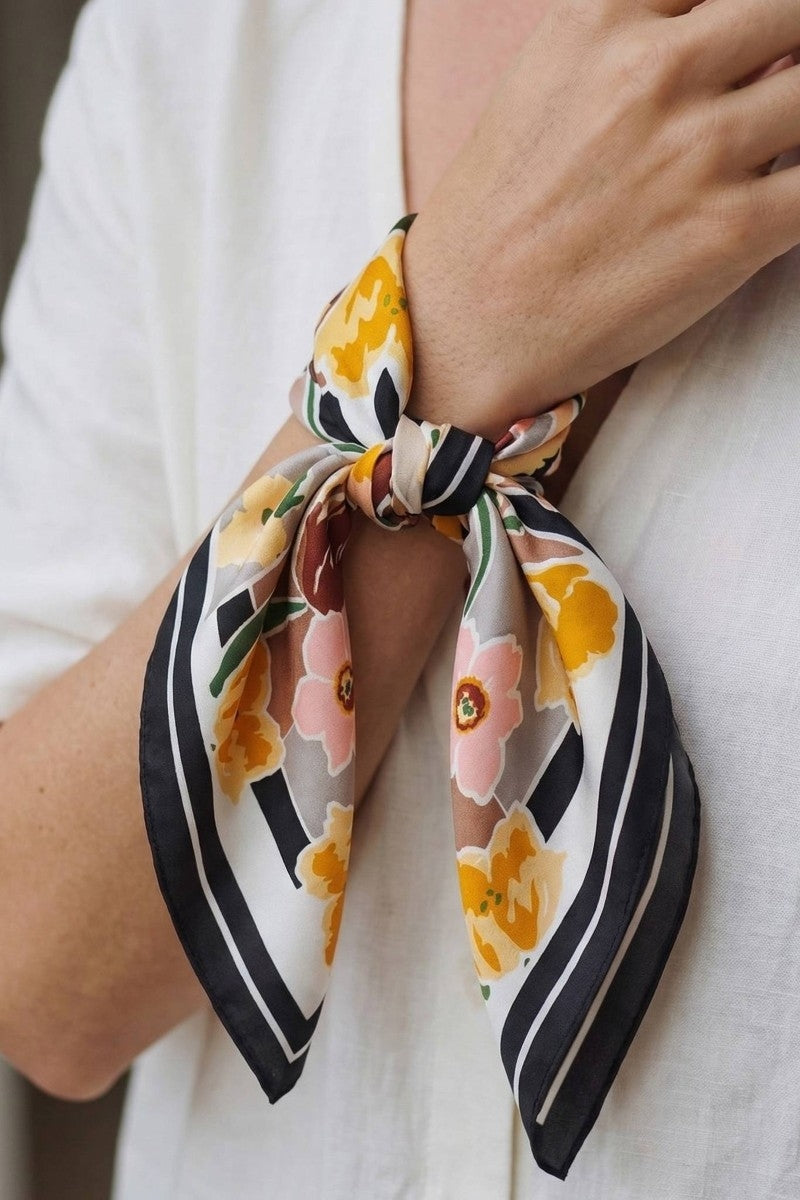 Floral Art Print Bandana Scarf