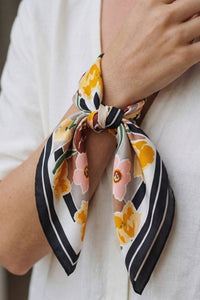 Floral Art Print Bandana Scarf
