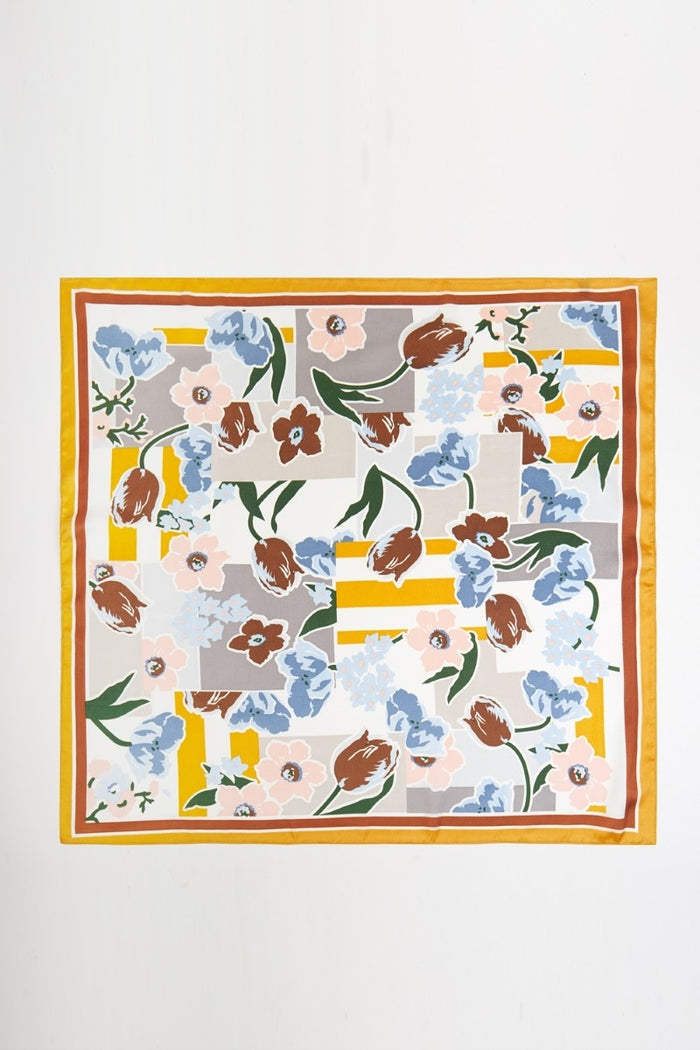 Floral Art Print Bandana Scarf