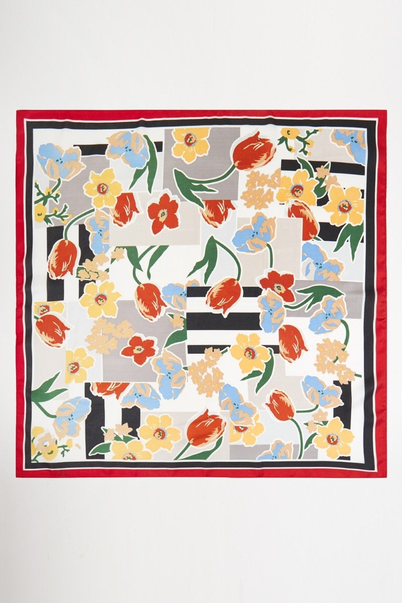 Floral Art Print Bandana Scarf