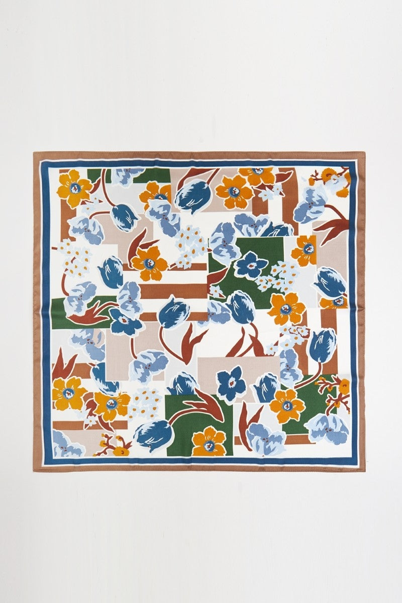 Floral Art Print Bandana Scarf