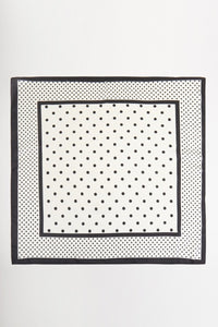 Polka Dot Theme Silk Feel Square Scarf