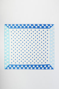 Contrasting Border Polka Dot Square Bandana Scarf