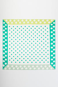 Contrasting Border Polka Dot Square Bandana Scarf