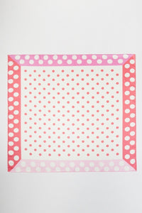 Contrasting Border Polka Dot Square Bandana Scarf