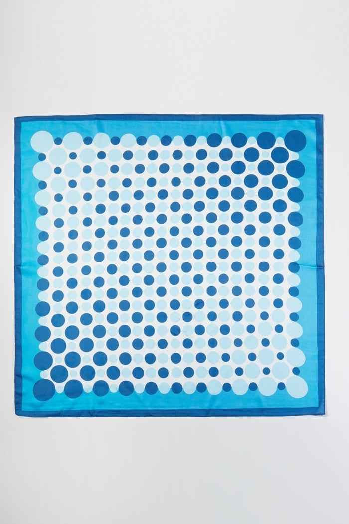 Multi Color Polka Dot Print Square Bandana Scarf