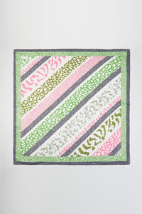 Striped Animal Print Square Bandana Scarf