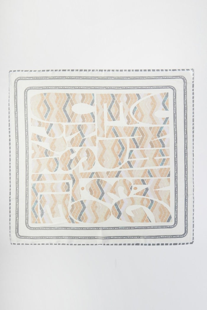 Abstract Tribal Print Square Bandana Scarf