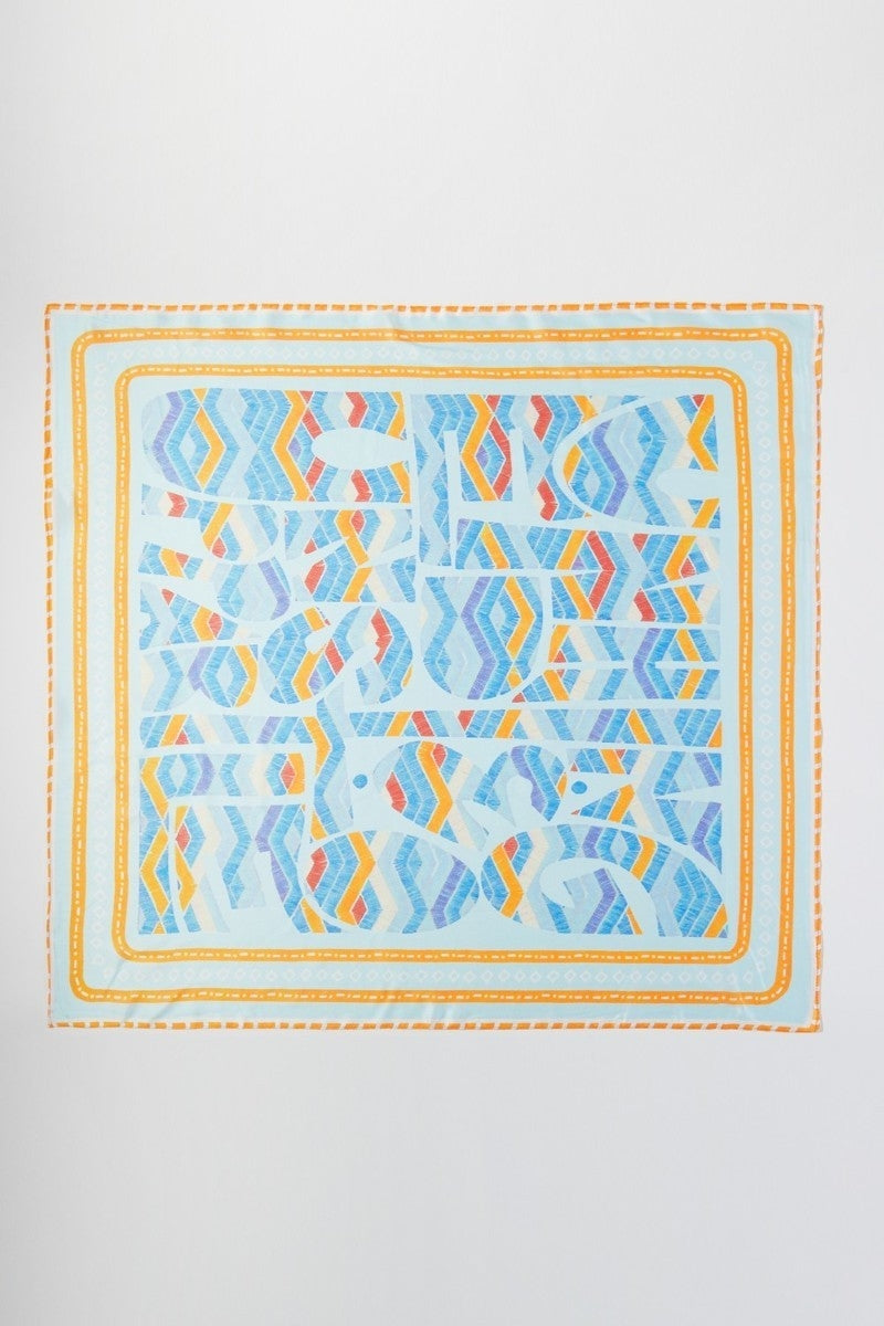 Abstract Tribal Print Square Bandana Scarf