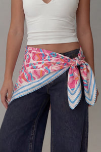 Abstract Tribal Print Square Bandana Scarf