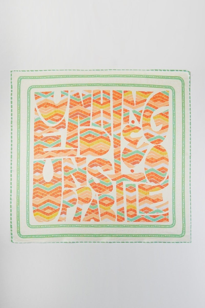 Abstract Tribal Print Square Bandana Scarf