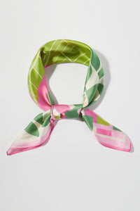 Geometric Color Block Print Bandana Scarf