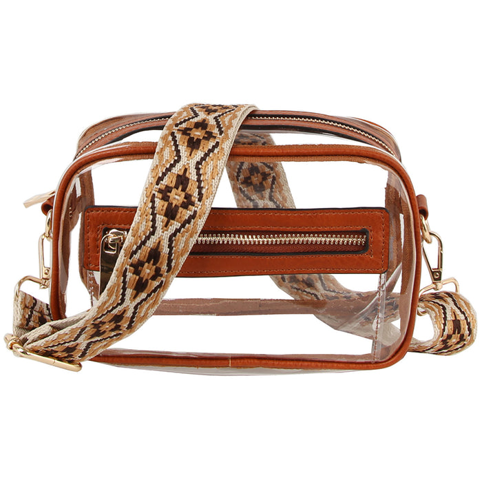 Clear Chic Strap Crossbody Bag