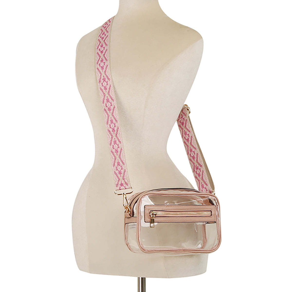 Clear Chic Strap Crossbody Bag