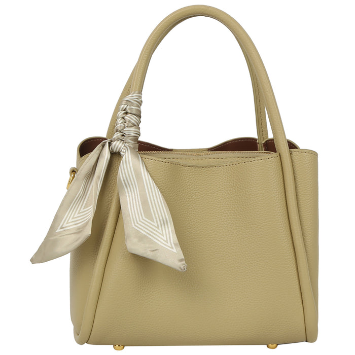 Marielle Scarf Top Handle Satchel - Citron