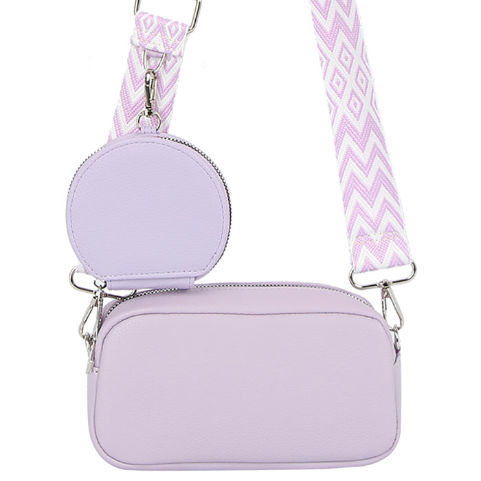 Chic Versa Strap Crossbody with Coin Pouch - Lavender
