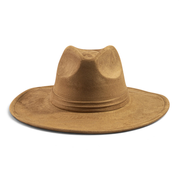 Hidden Wild Leopard Underbrim Fedora - Dark Brown