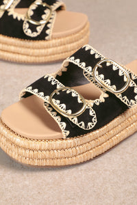 Heidi Double Buckle Boho Platform Sandal