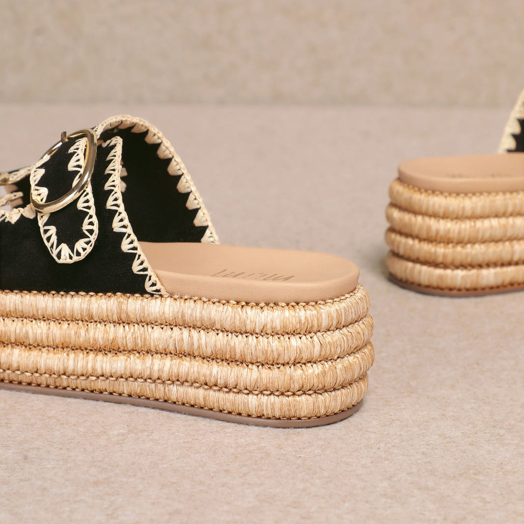 Heidi Double Buckle Boho Platform Sandal