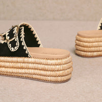 Heidi Double Buckle Boho Platform Sandal