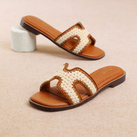 Maya Woven H-Band Slide Sandals