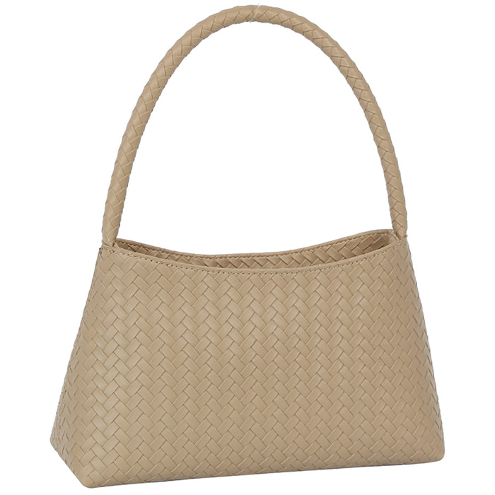 Santorini Woven Shoulder Bag - Stone