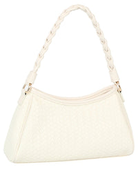 Del Mar Braided Handle Woven Shoulder Bag