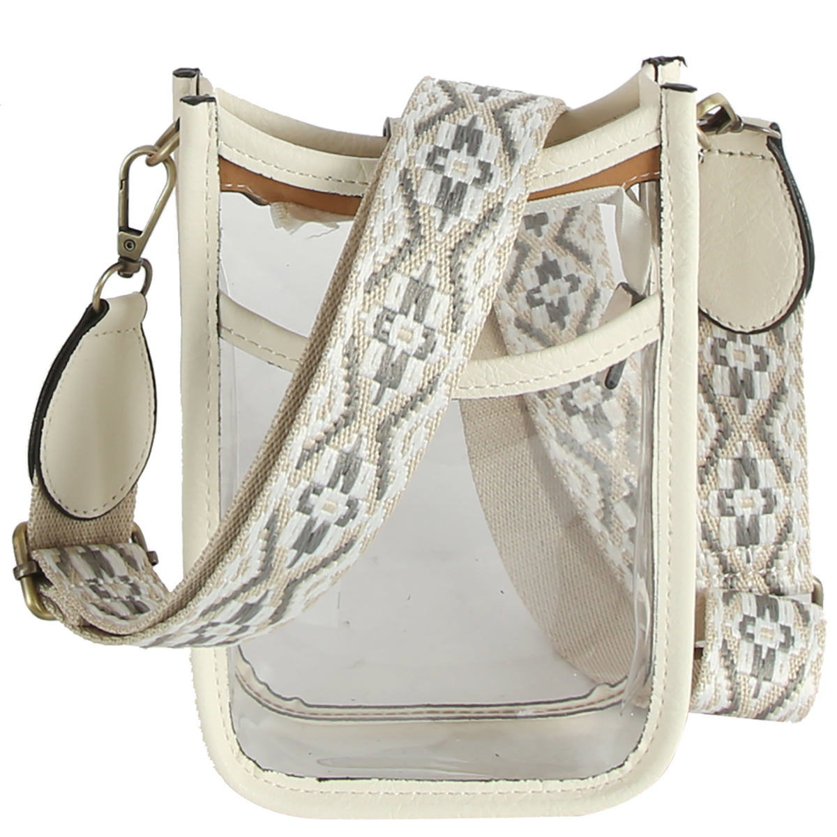 Boho Clear Strap Crossbody Bag