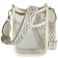 Boho Clear Strap Crossbody Bag