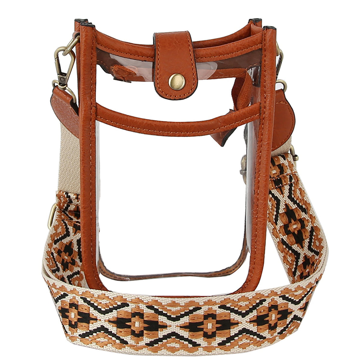 Boho Clear Strap Crossbody Bag