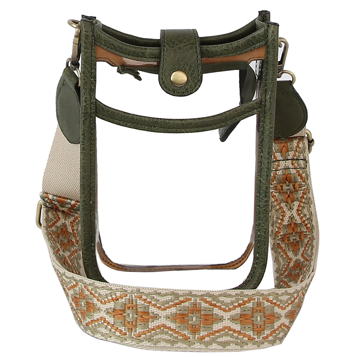 Boho Clear Strap Crossbody Bag