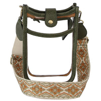 Boho Clear Strap Crossbody Bag
