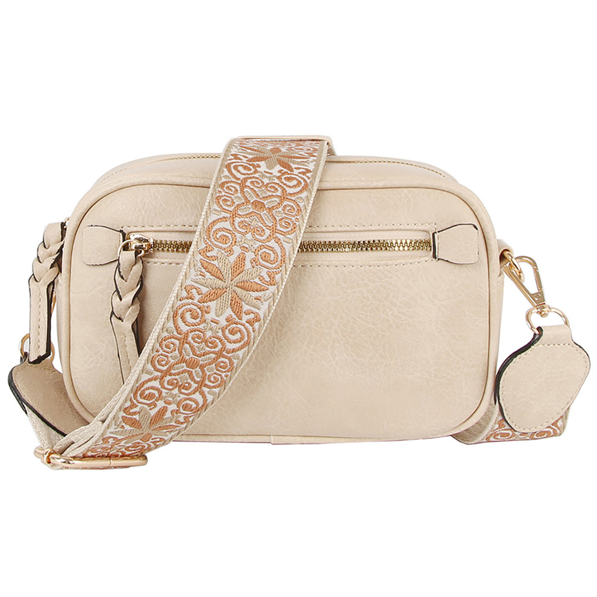 Everyday Embroidered Strap Crossbody Bag