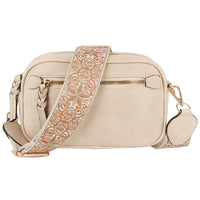 Everyday Embroidered Strap Crossbody Bag