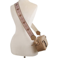 Everyday Embroidered Strap Crossbody Bag