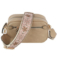 Everyday Embroidered Strap Crossbody Bag
