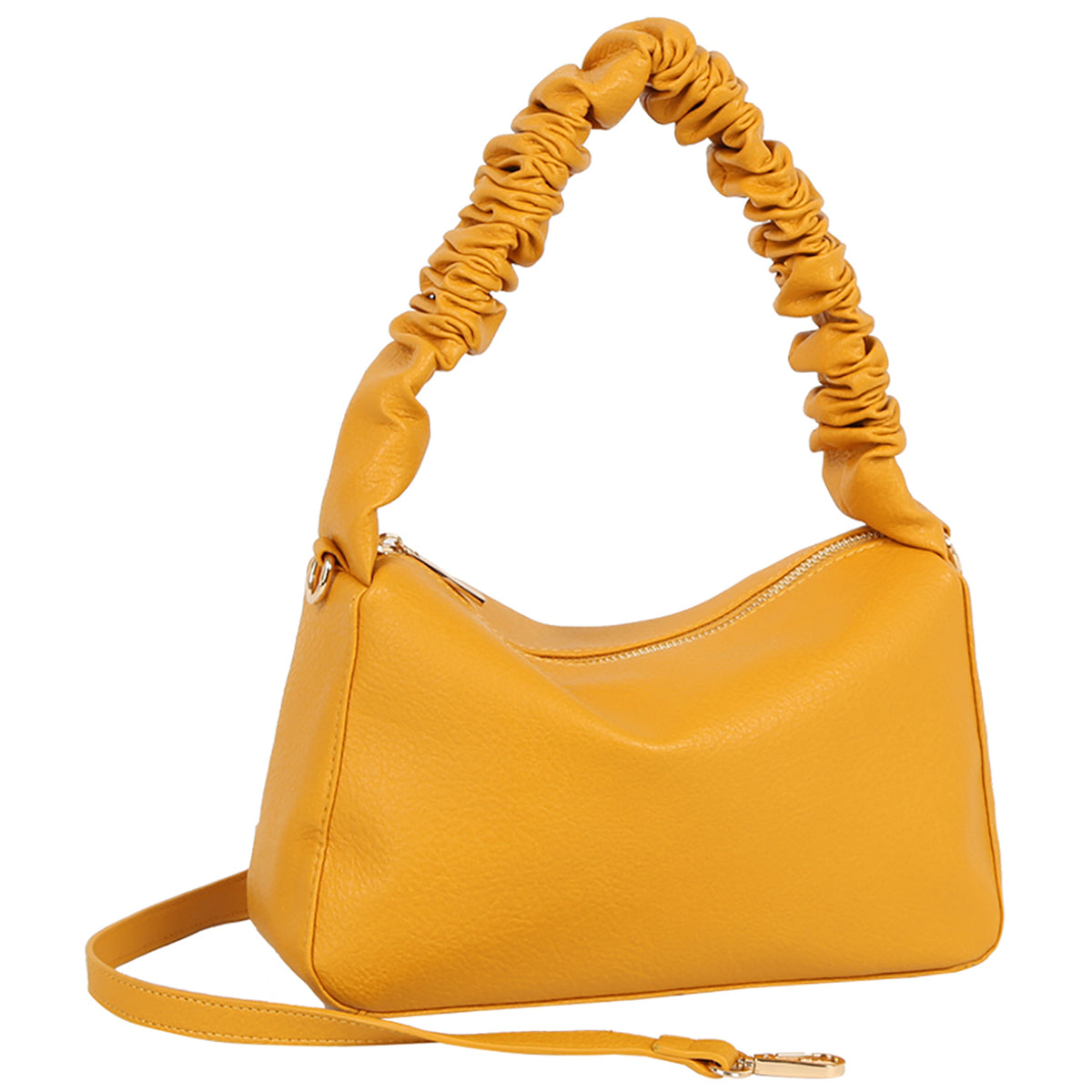 Golden Hour Ruched Shoulder Bag