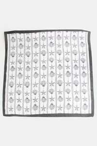Sealife Seashells And Starfish Bandana Scarf