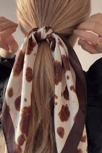 Cow Print Square Bandana Scarf