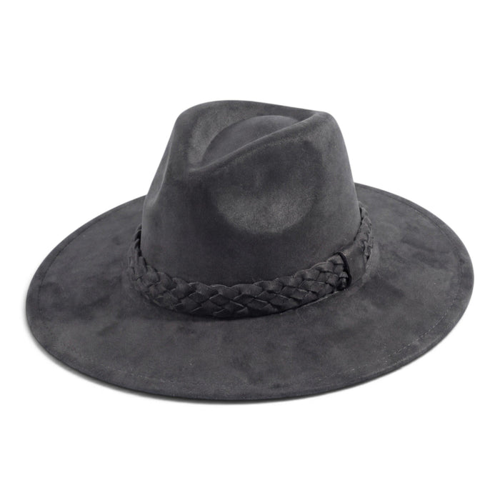 Golden Hour Braided Band Wide Brim Hat