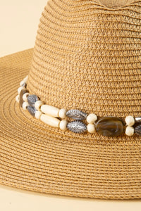 Assorted Beads Summer Straw Hat
