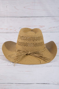 Cowrie Shell Cowboy Straw Hat