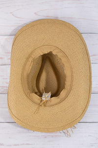 Cowrie Shell Cowboy Straw Hat
