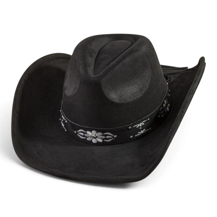 Prairie Bloom Floral Embroidered Cowboy Hat